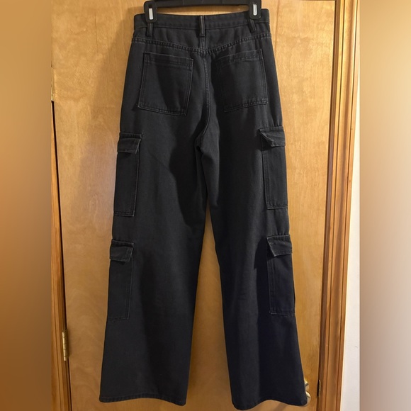SHEIN Black Cargo Boyfriend Jeans - Picture 4 of 7